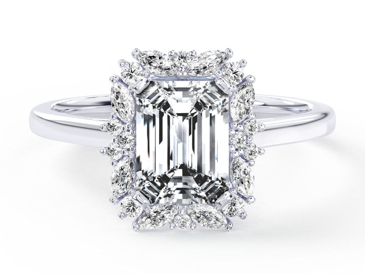 Adonia engagement ring in white gold