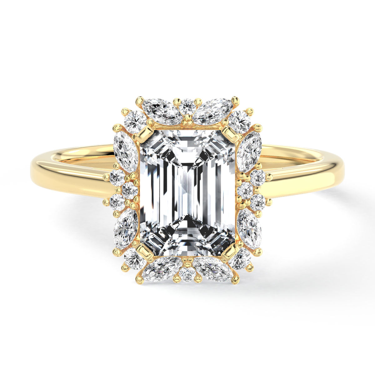 Adonia engagement ring in yellow gold