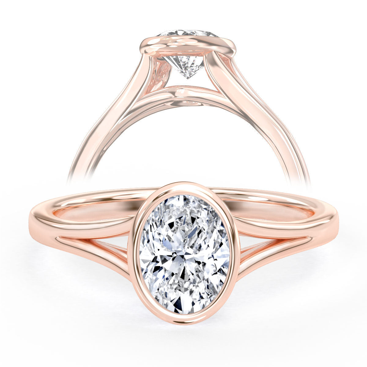 Aria engagement ring in rose gold