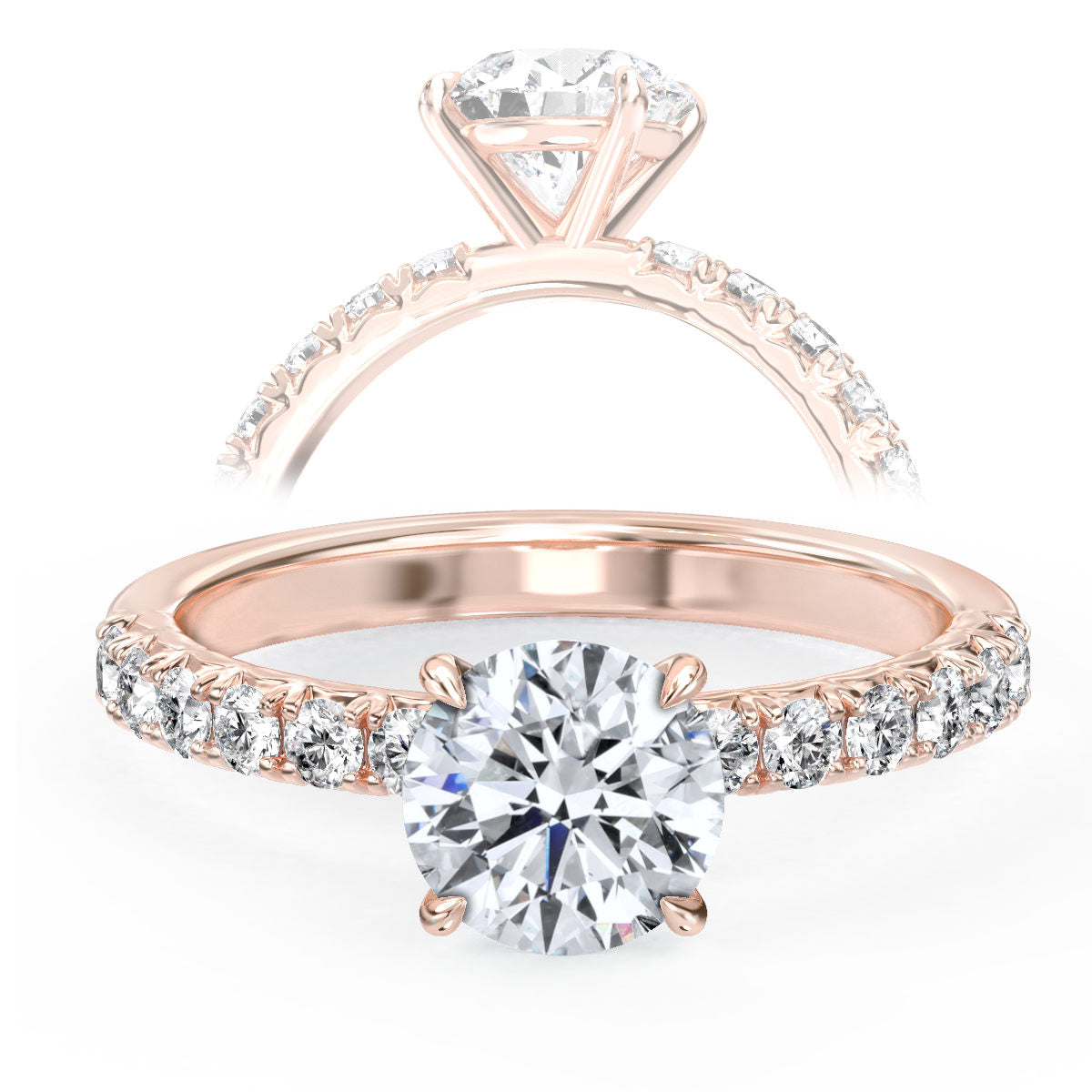 Ademia engagement ring in rose gold