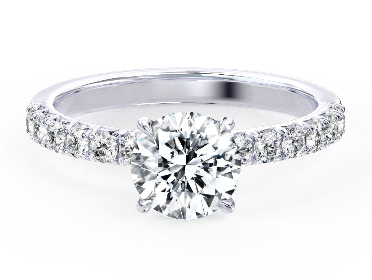 Ademia engagement ring in white gold