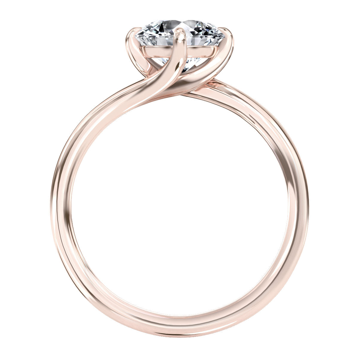 Amy engagement ring in rose gold