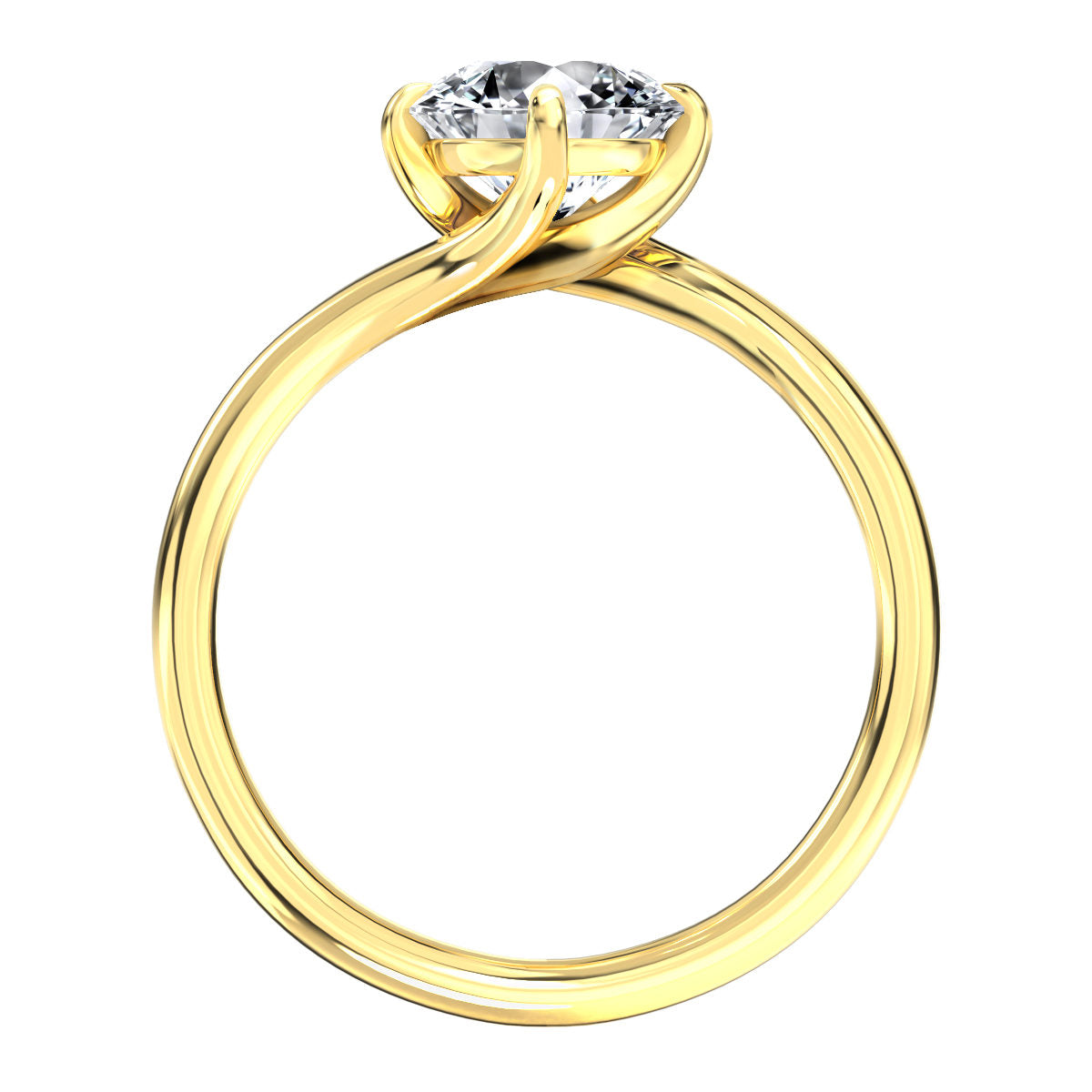 Amy engagement ring in yellow gold