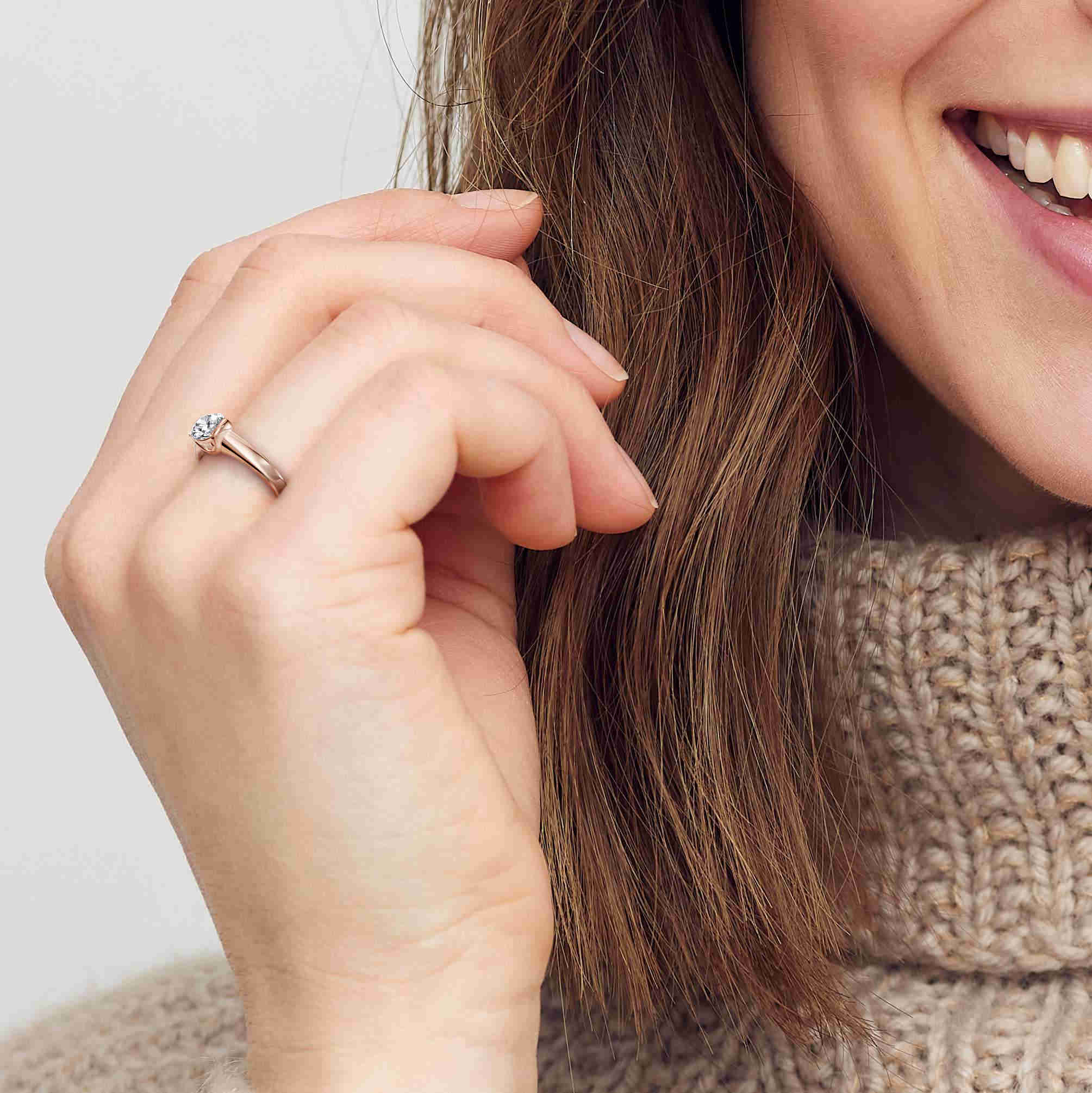 Beatrix engagement ring in rose gold