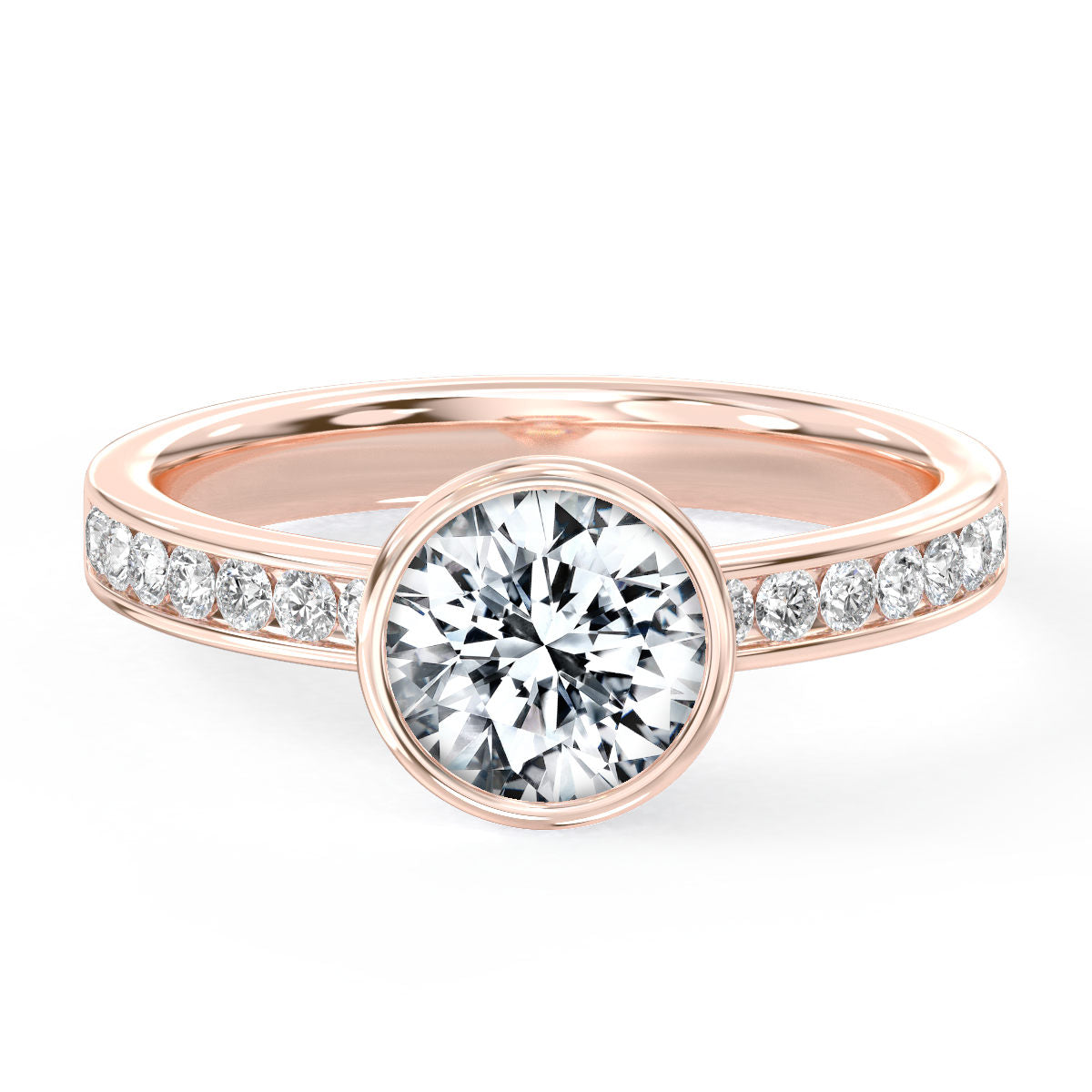 Chloe engagement ring in rose gold