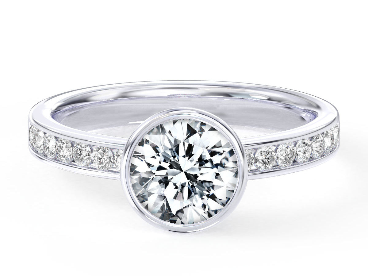 Chloe engagement ring in white gold