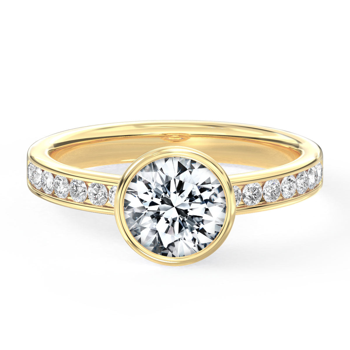 Chloe engagement ring in yellow gold