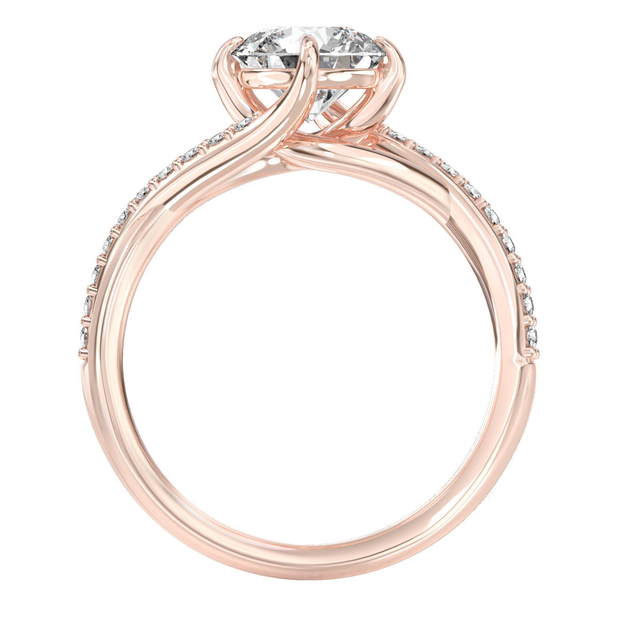 Donna engagement ring in rose gold