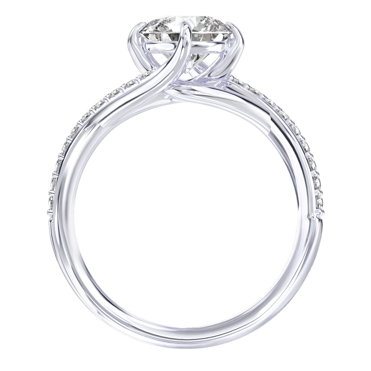Donna engagement ring in white gold