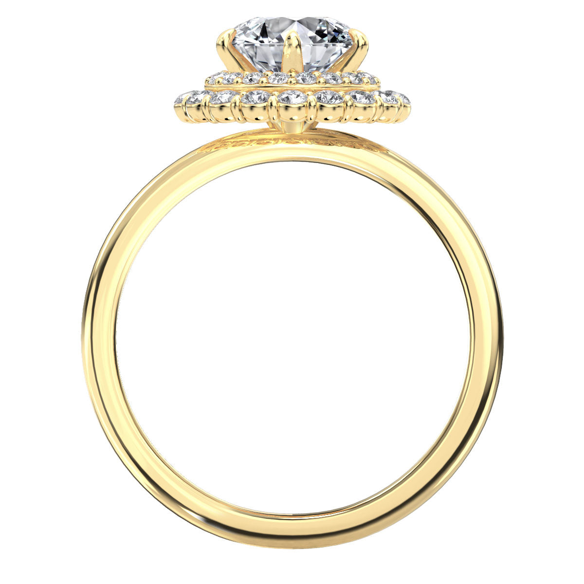 Elise engagement ring in yellow gold