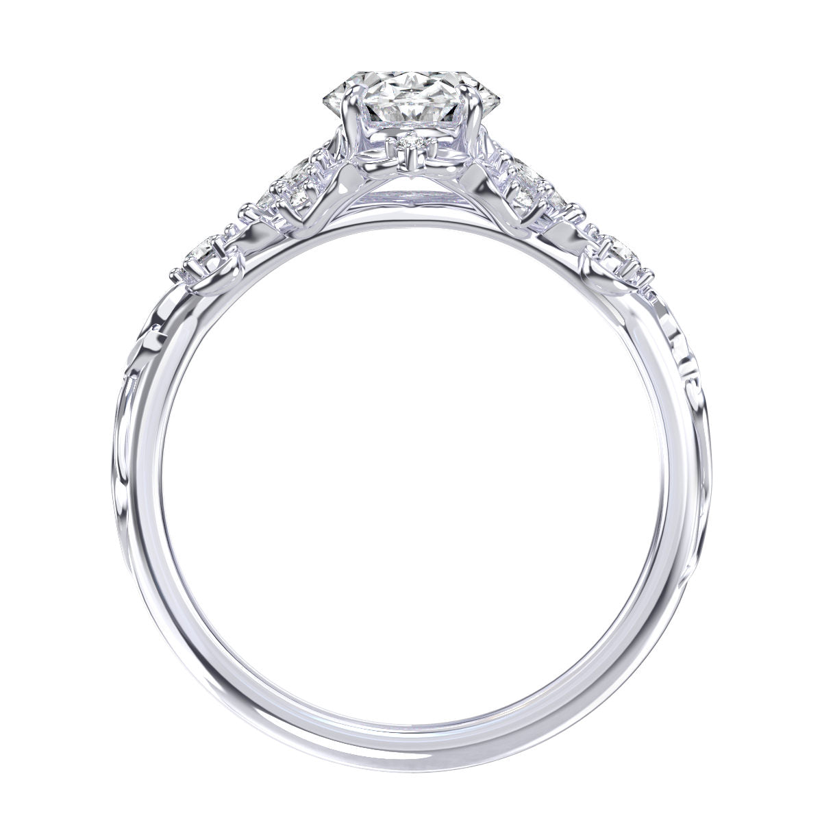 Alta engagement ring in white gold