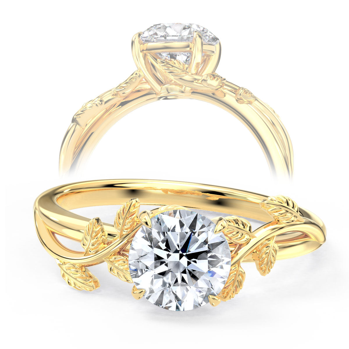 Ivana engagement ring in yellow gold