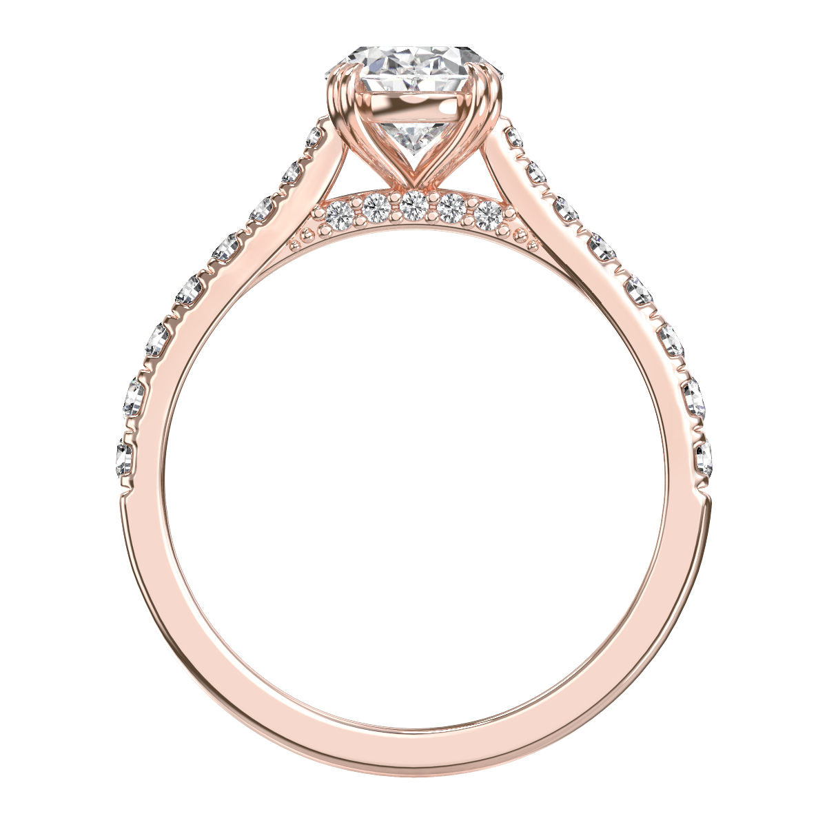 Bela engagement ring in rose gold
