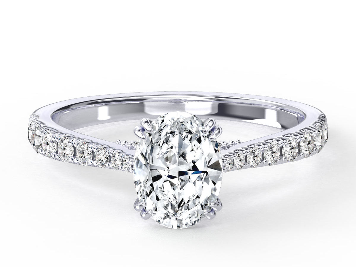 Bela engagement ring in white gold
