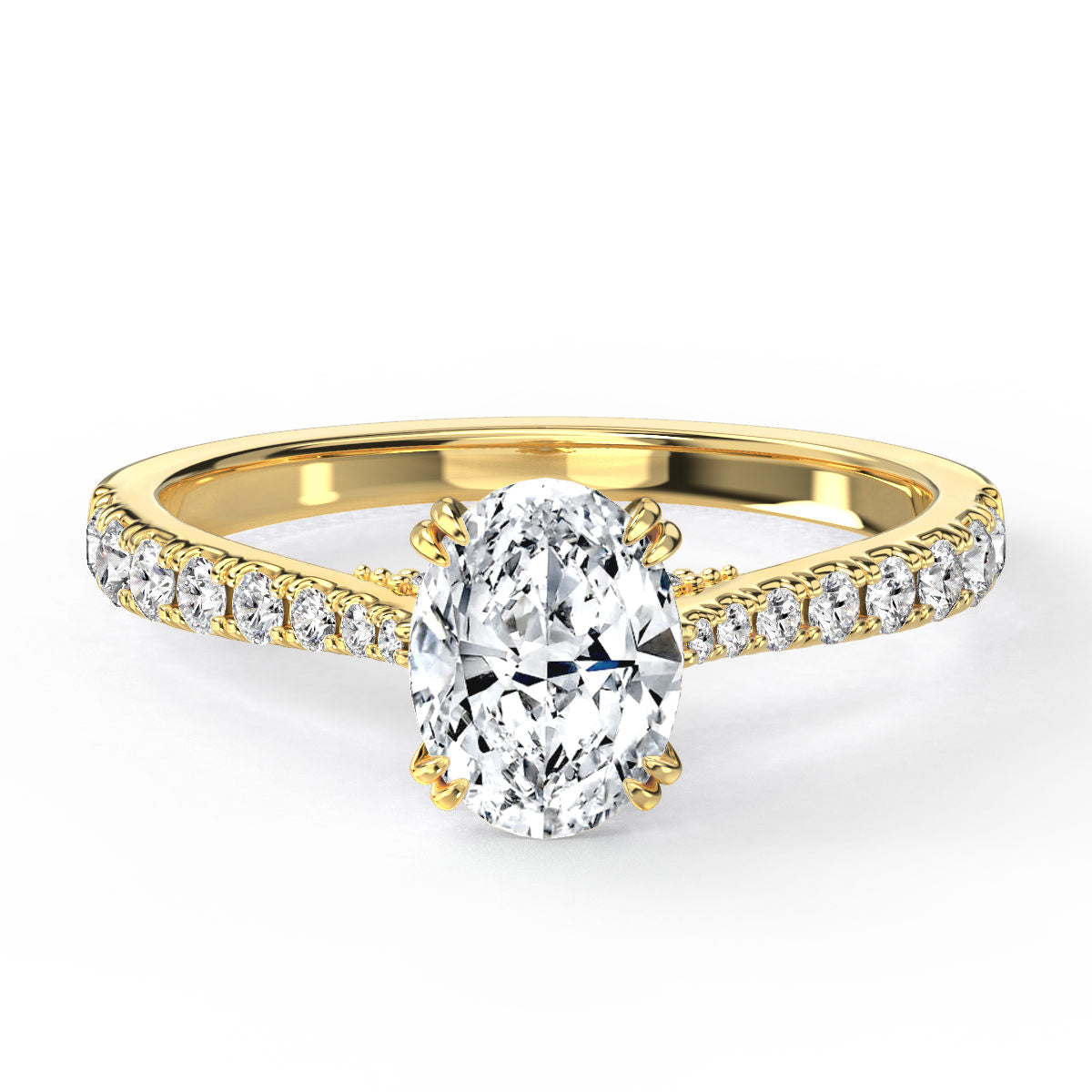 Bela engagement ring in yellow gold