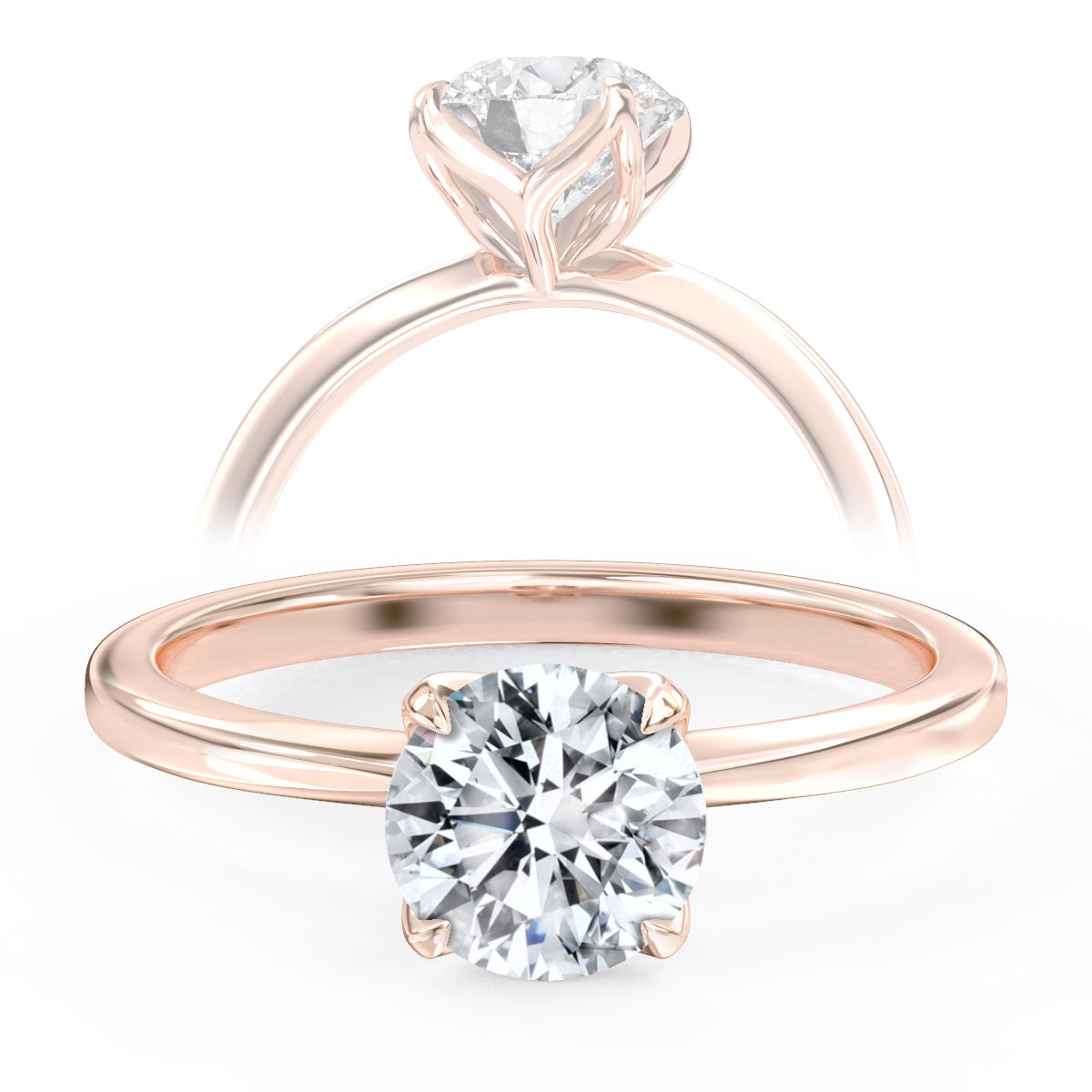 Deena engagement ring in rose gold
