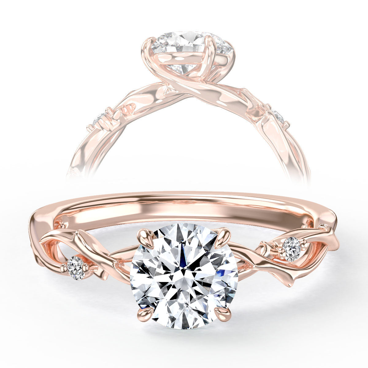 Ana engagement ring in rose gold