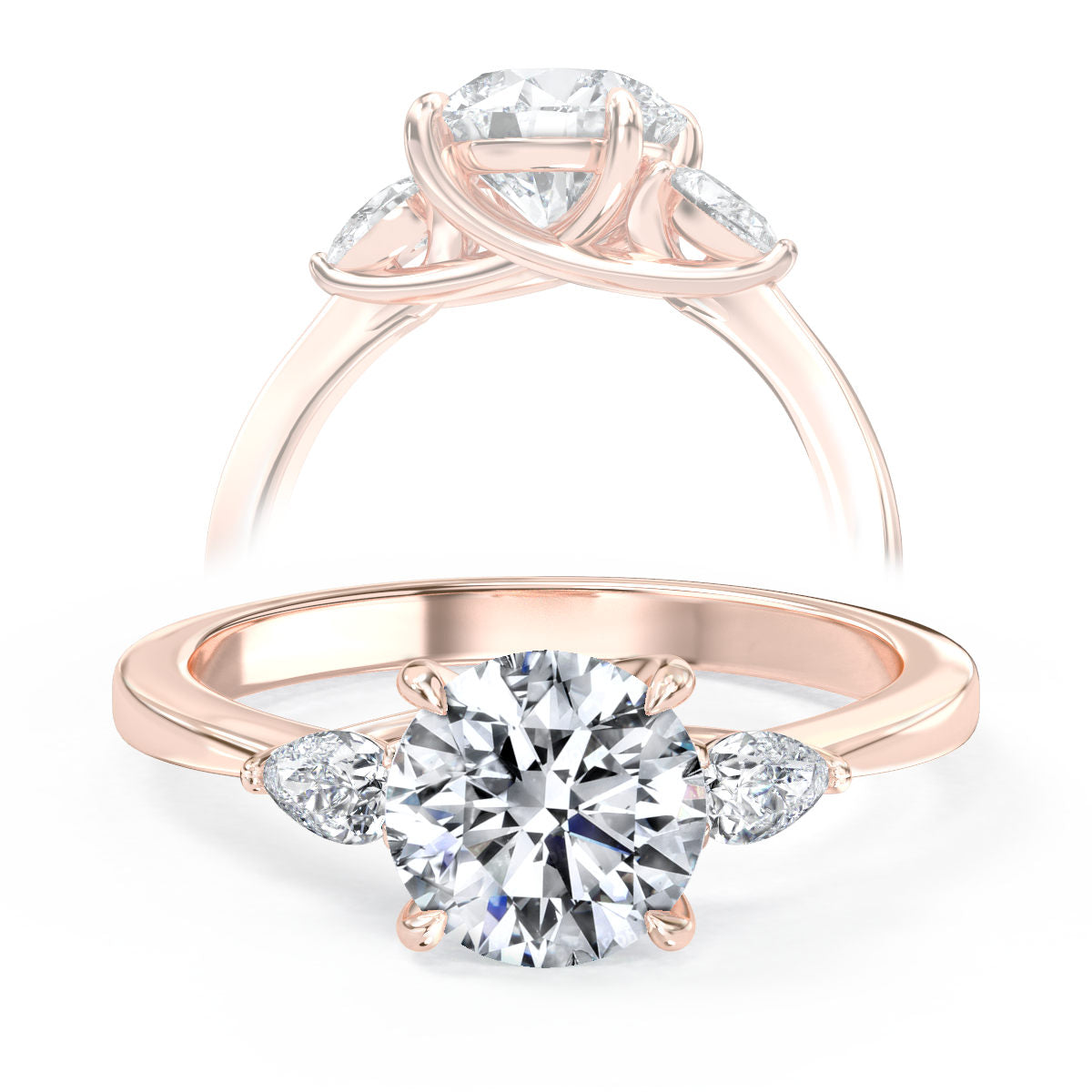 Basilia engagement ring in rose gold
