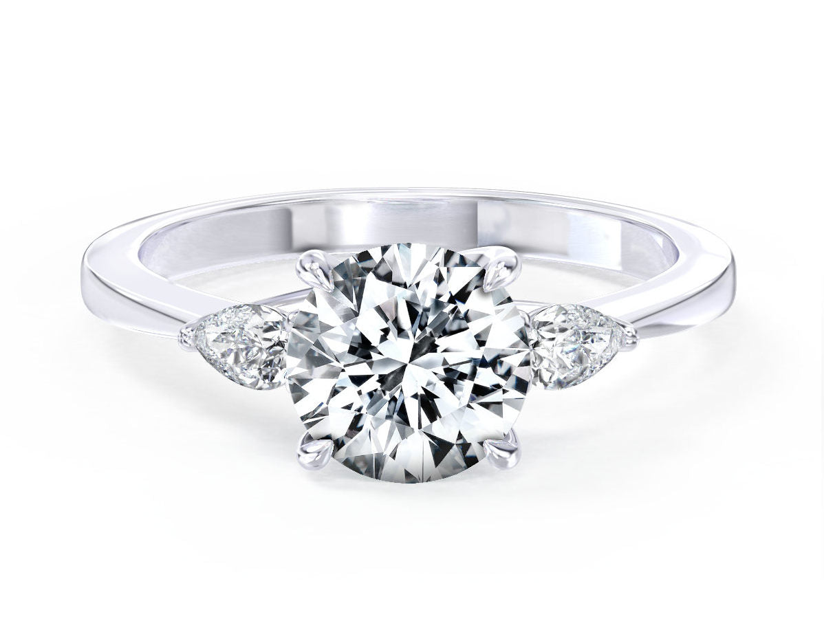 Basilia engagement ring in white gold