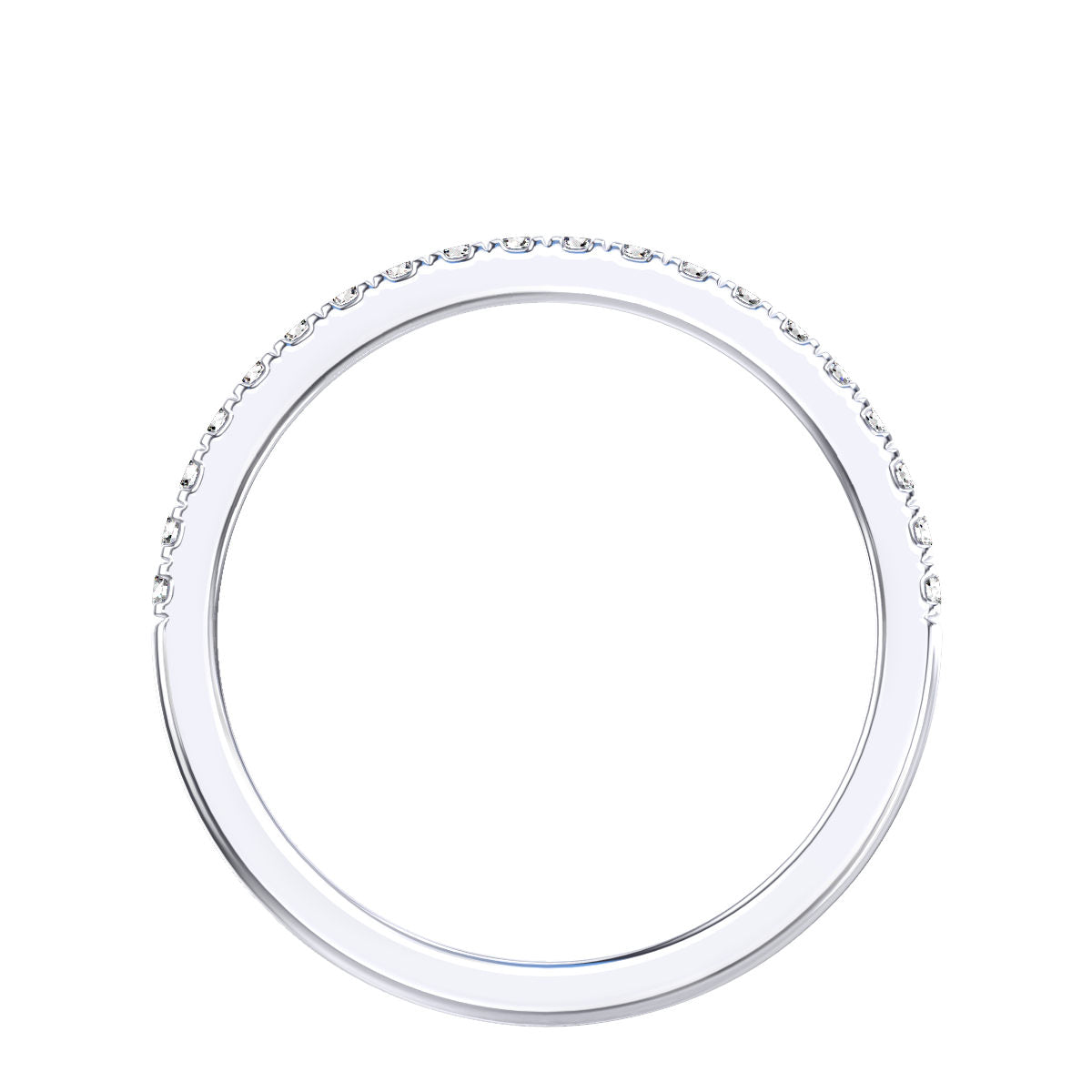 French Pave Diamond Band