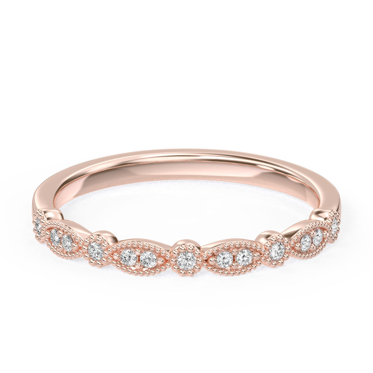 Vintage Marquise And Round Diamond Band