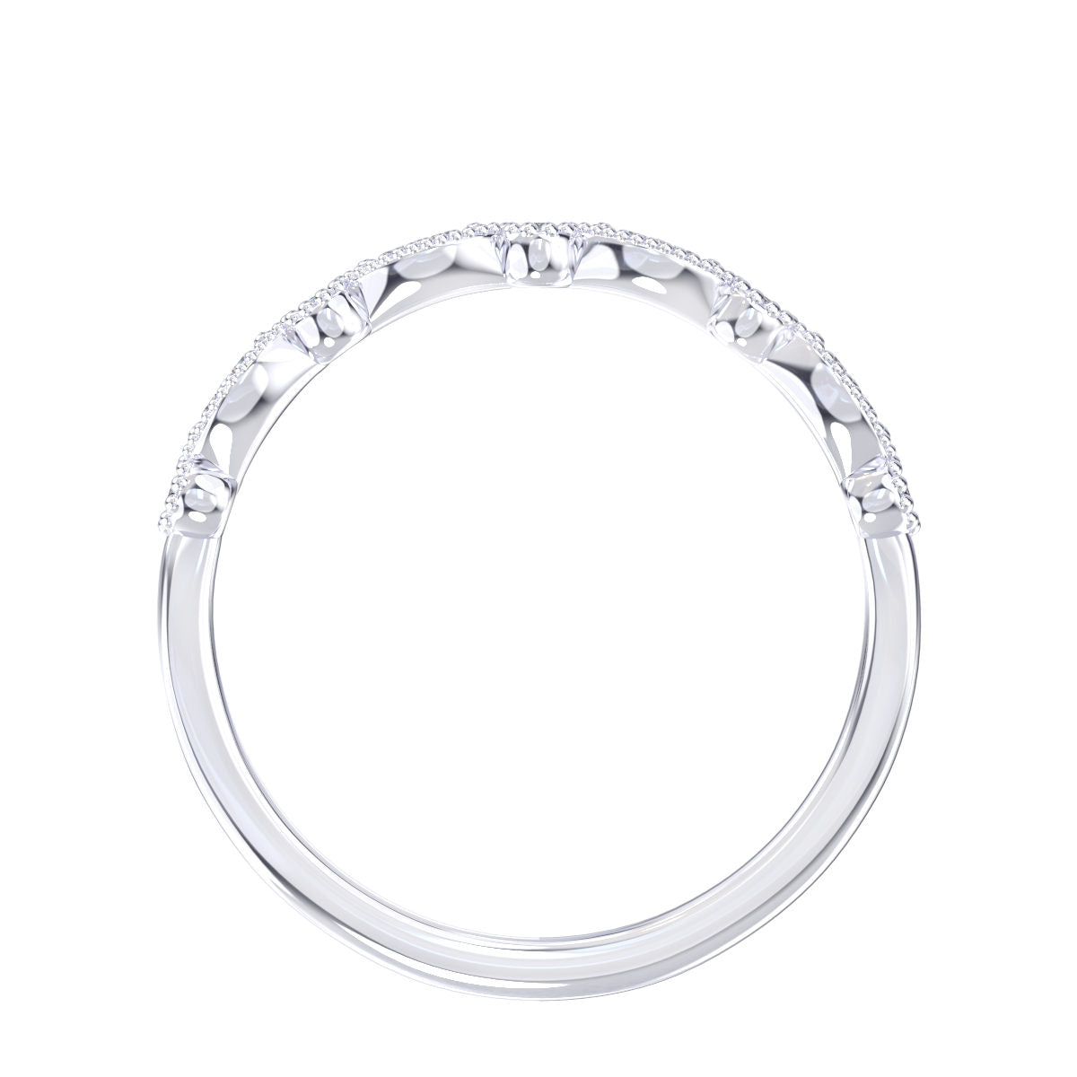 Vintage Marquise And Round Diamond Band