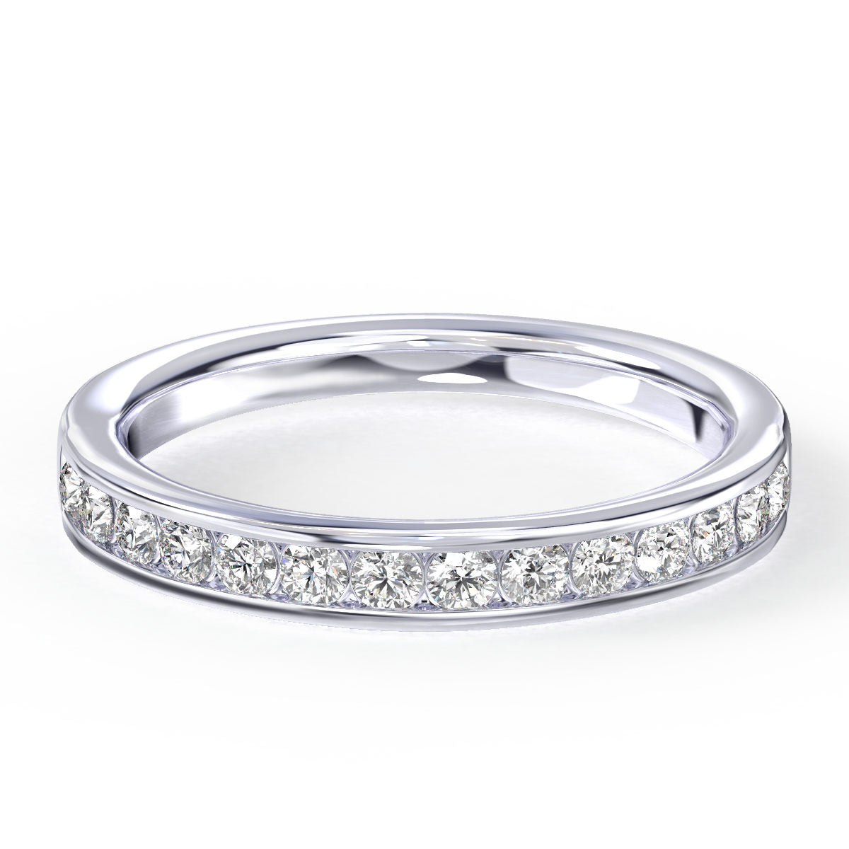 Channel Set Round Diamond Band