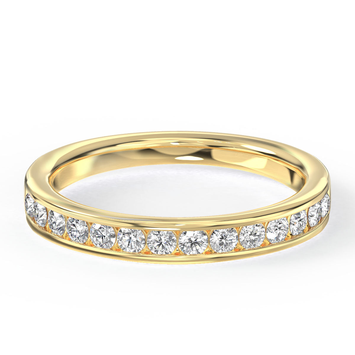 Channel Set Round Diamond Band