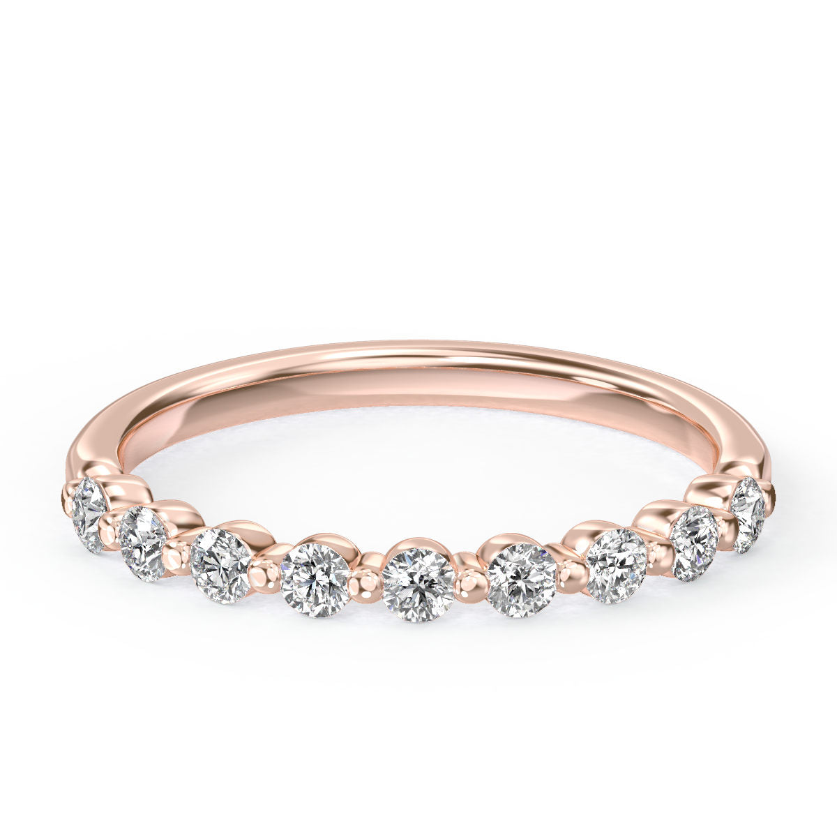 Bead-Set Round Diamond Band