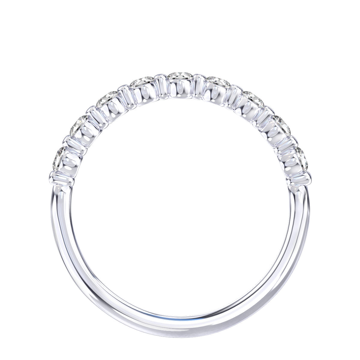 Bead-Set Round Diamond Band