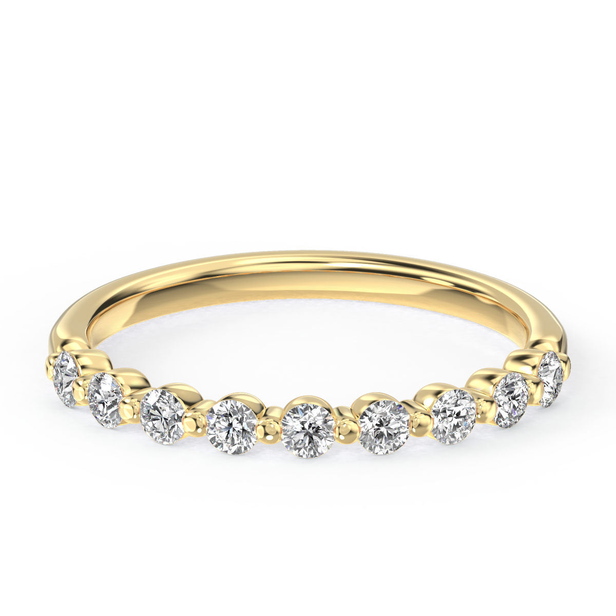 Bead-Set Round Diamond Band