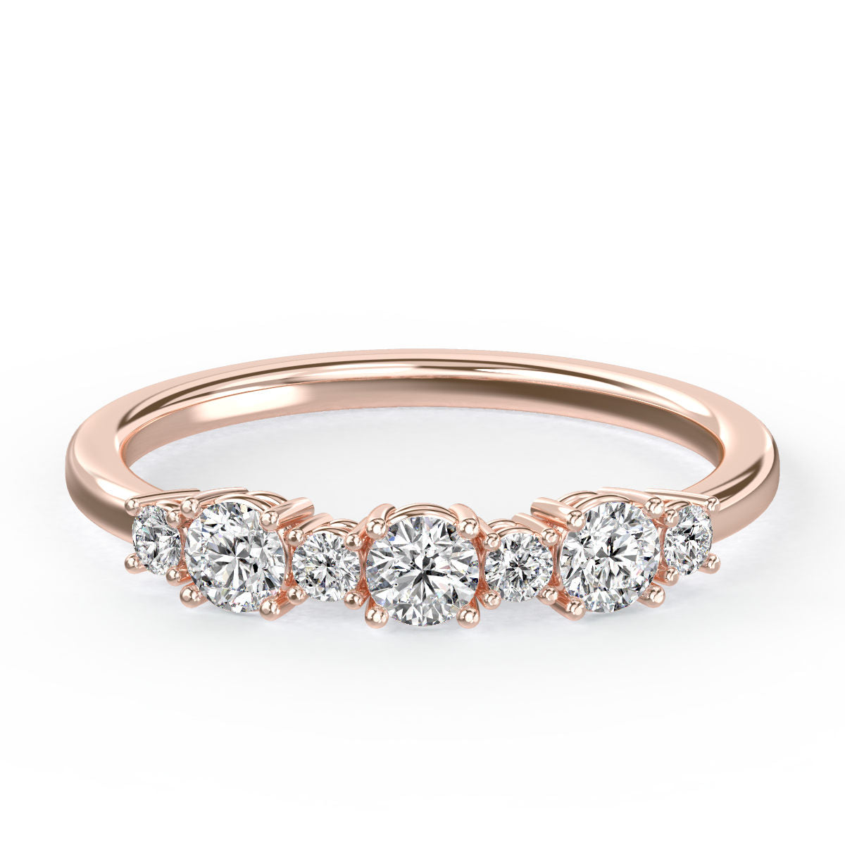Alternating Round Diamond Band