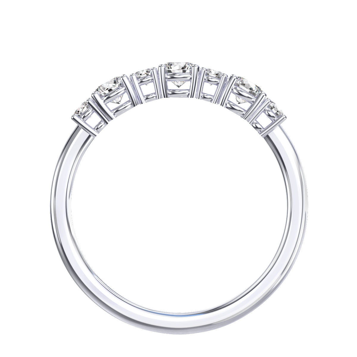 Alternating Round Diamond Band