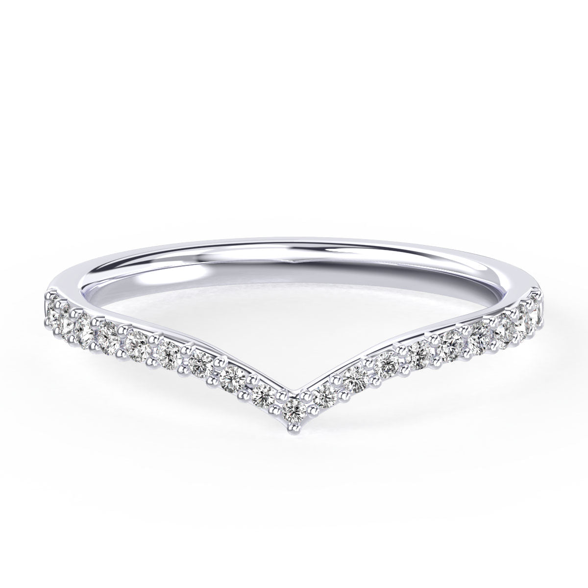 Wishbone Pave Diamond Band