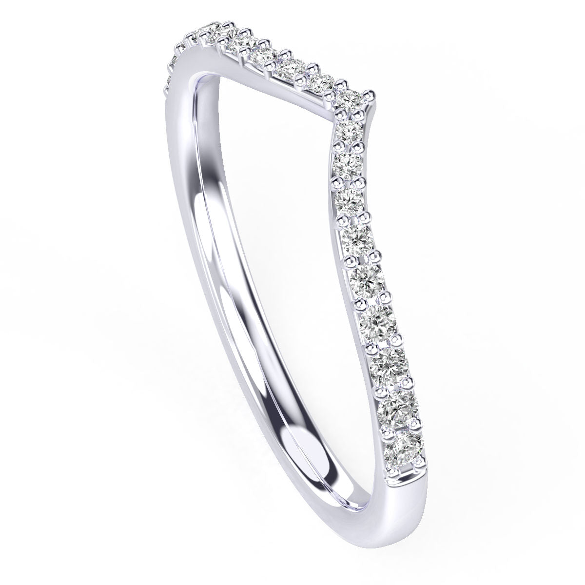 Wishbone Pave Diamond Band