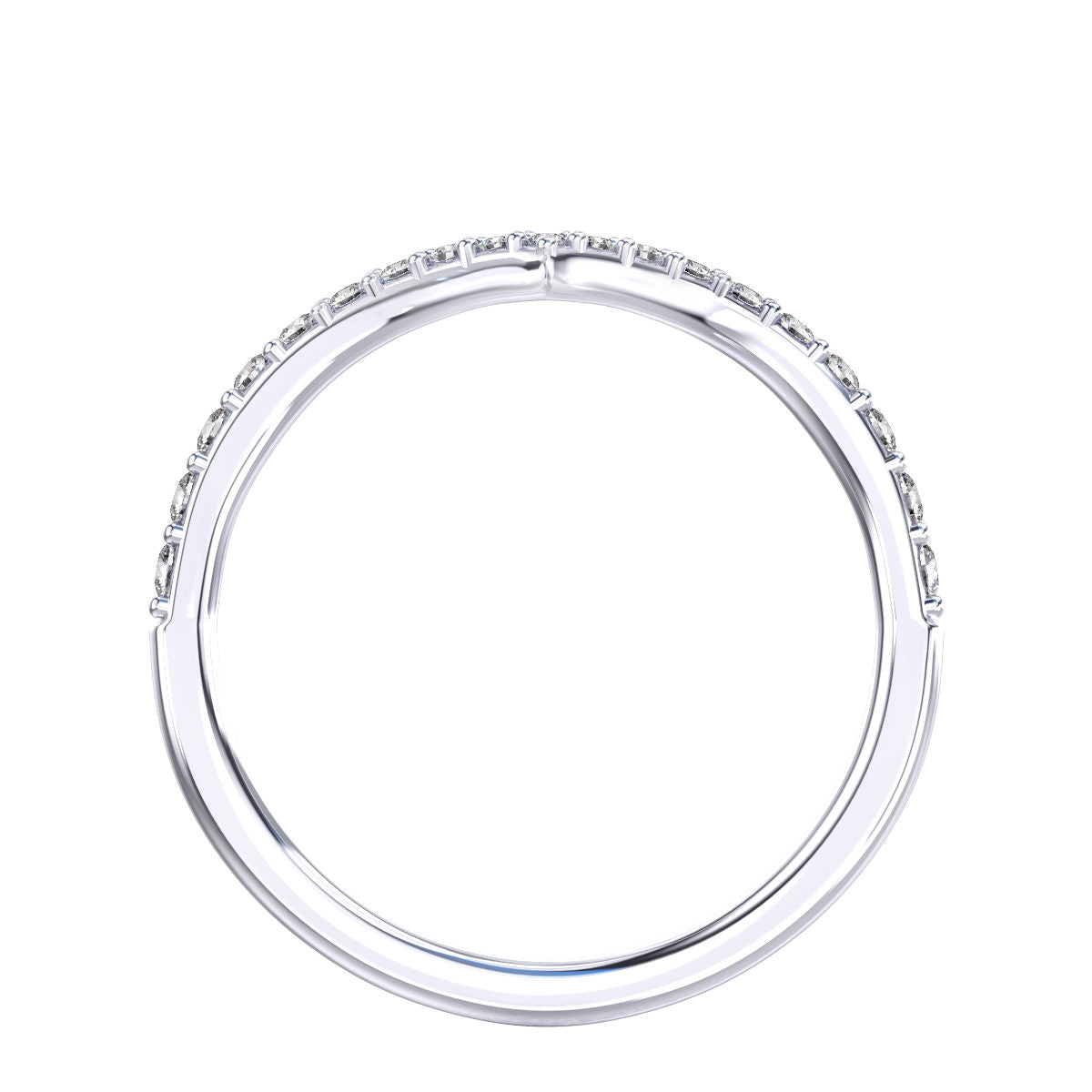 Wishbone Pave Diamond Band