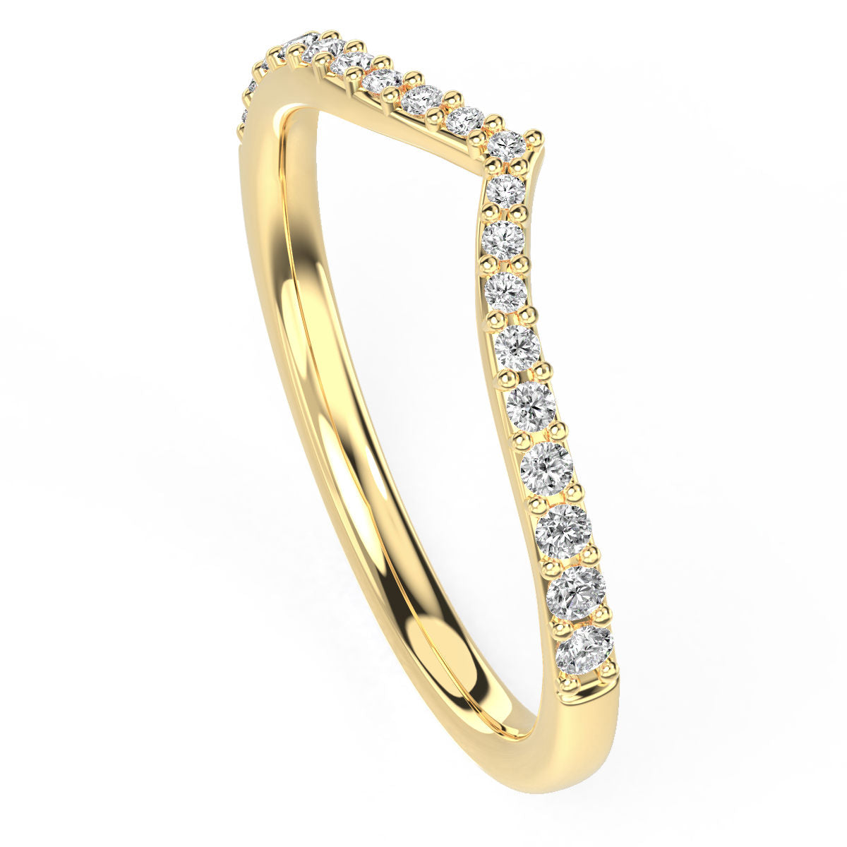 Wishbone Pave Diamond Band