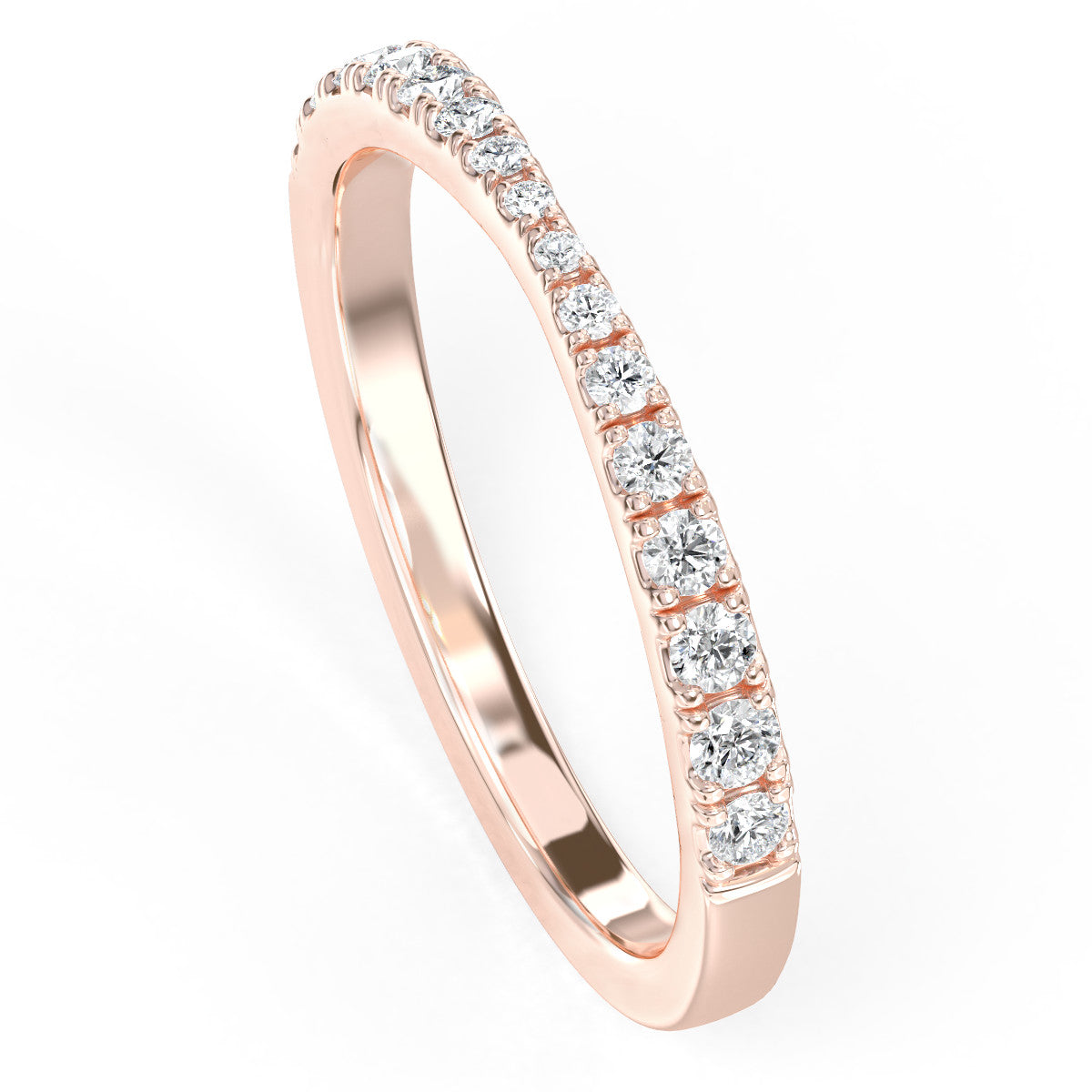 Tapered Pave Diamond Band