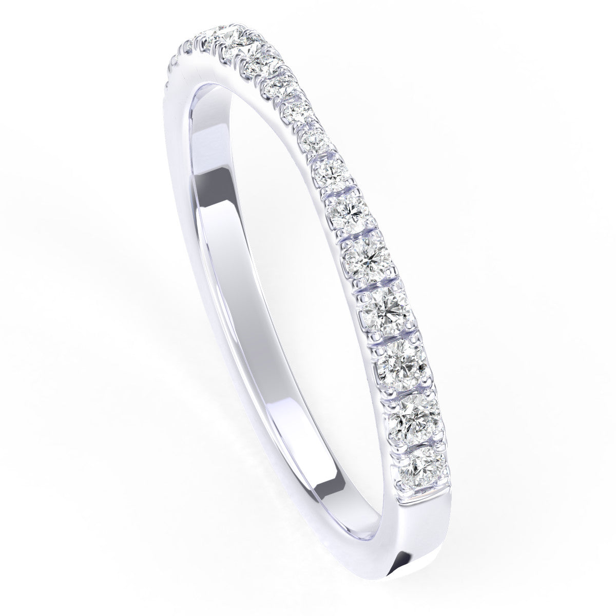 Tapered Pave Diamond Band
