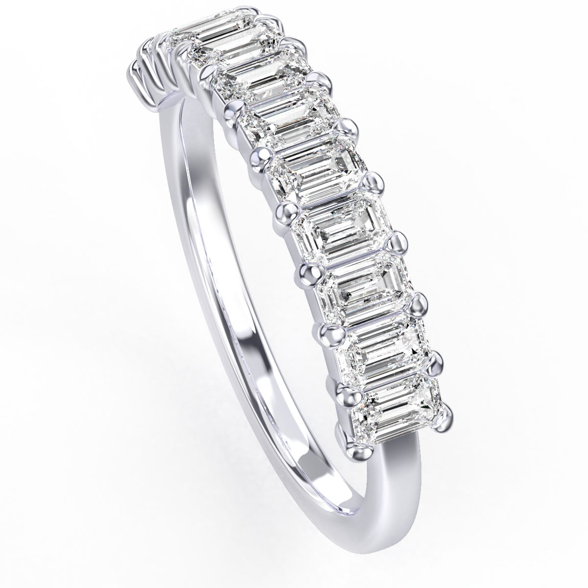 1.00ct Emerald Diamond Band