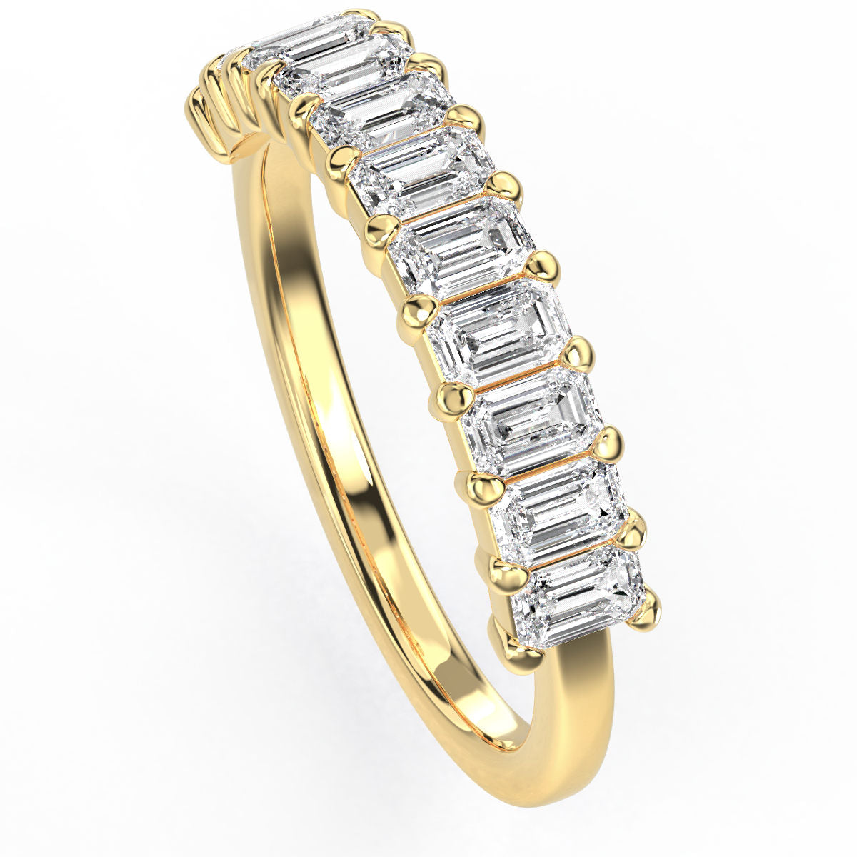 1.00ct Emerald Diamond Band