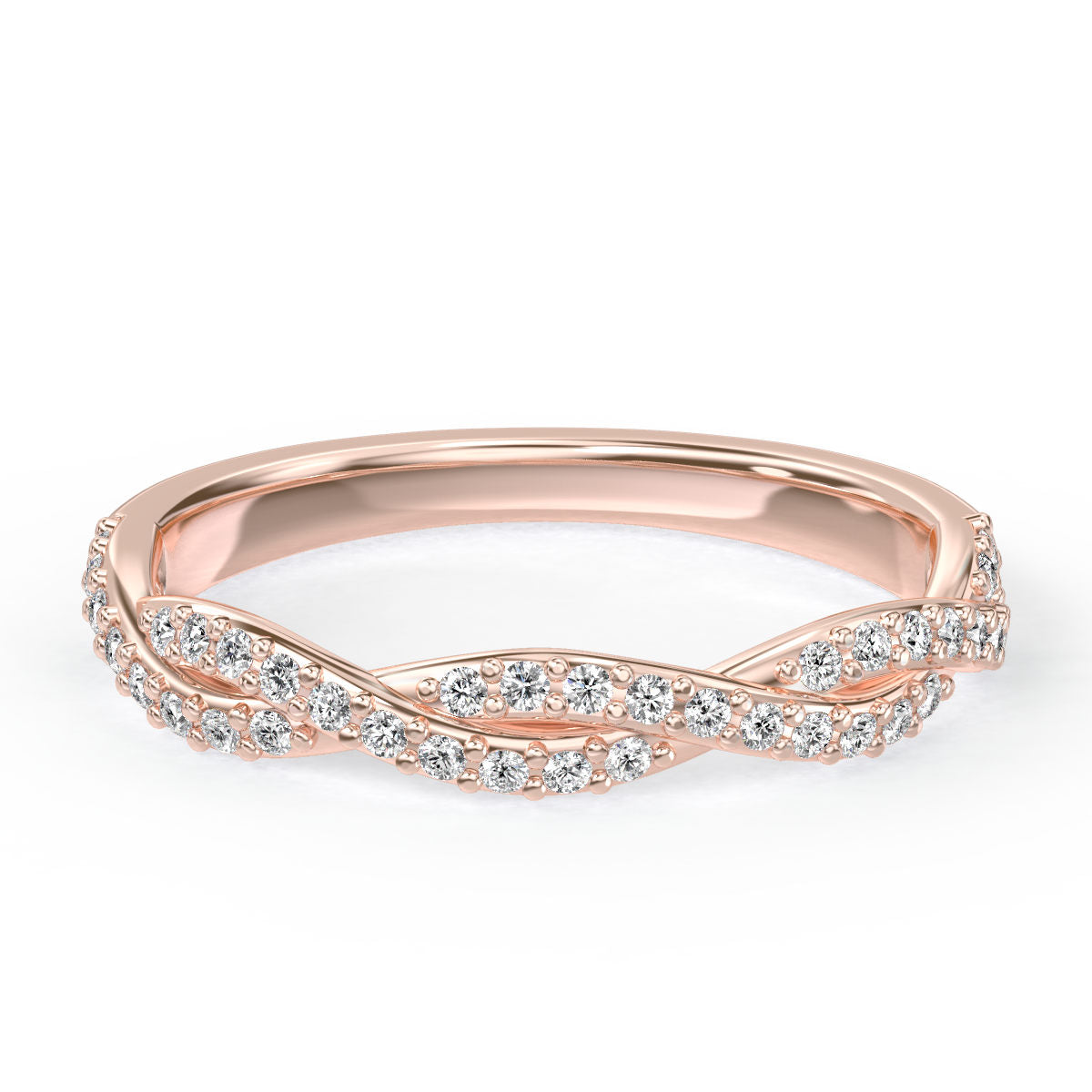 Twisted Vine Round Diamond Band