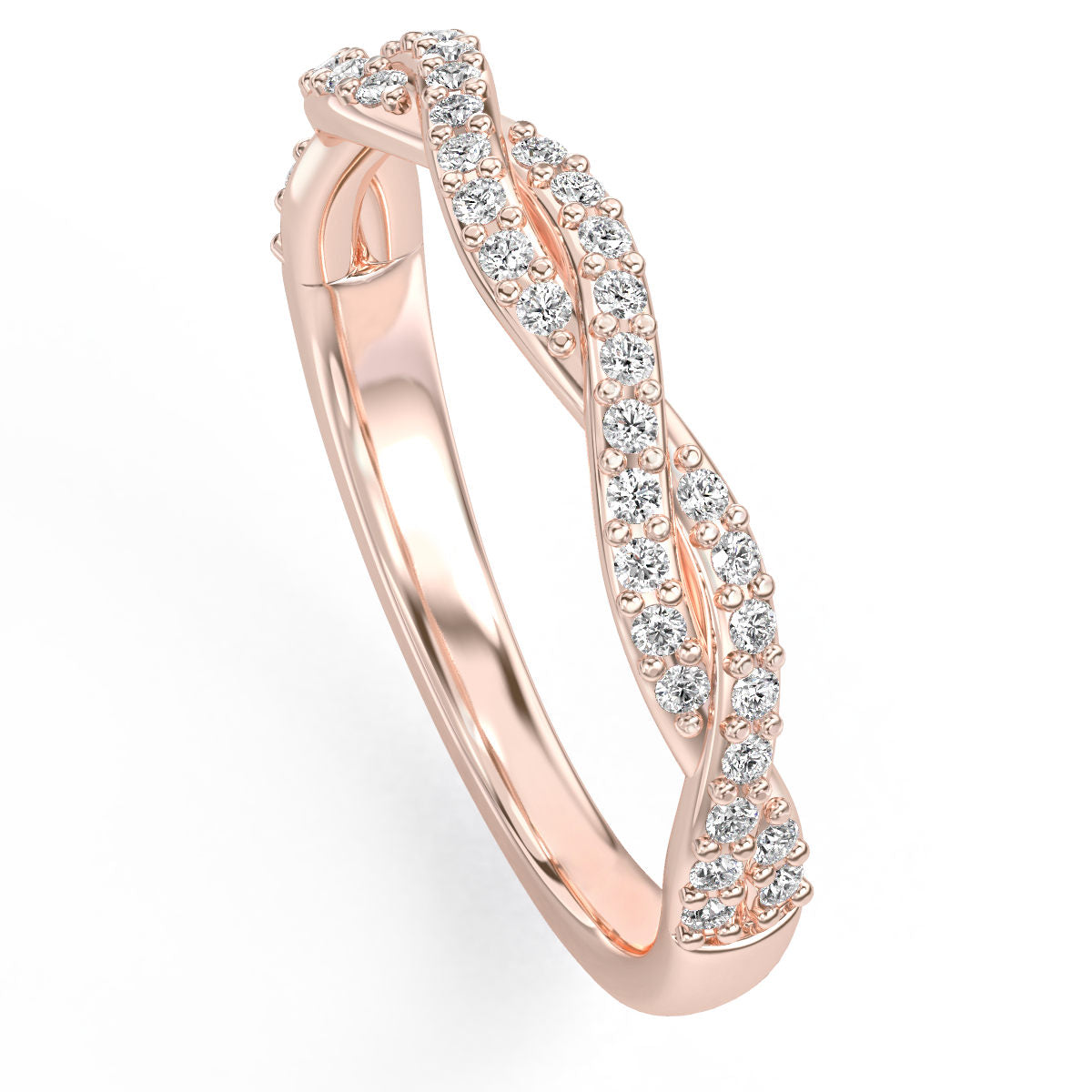 Twisted Vine Round Diamond Band