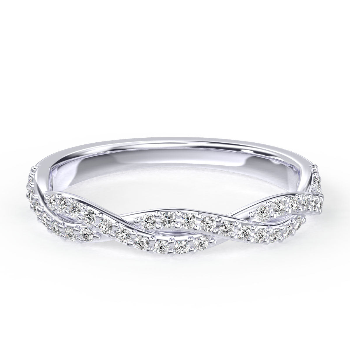 Twisted Vine Round Diamond Band