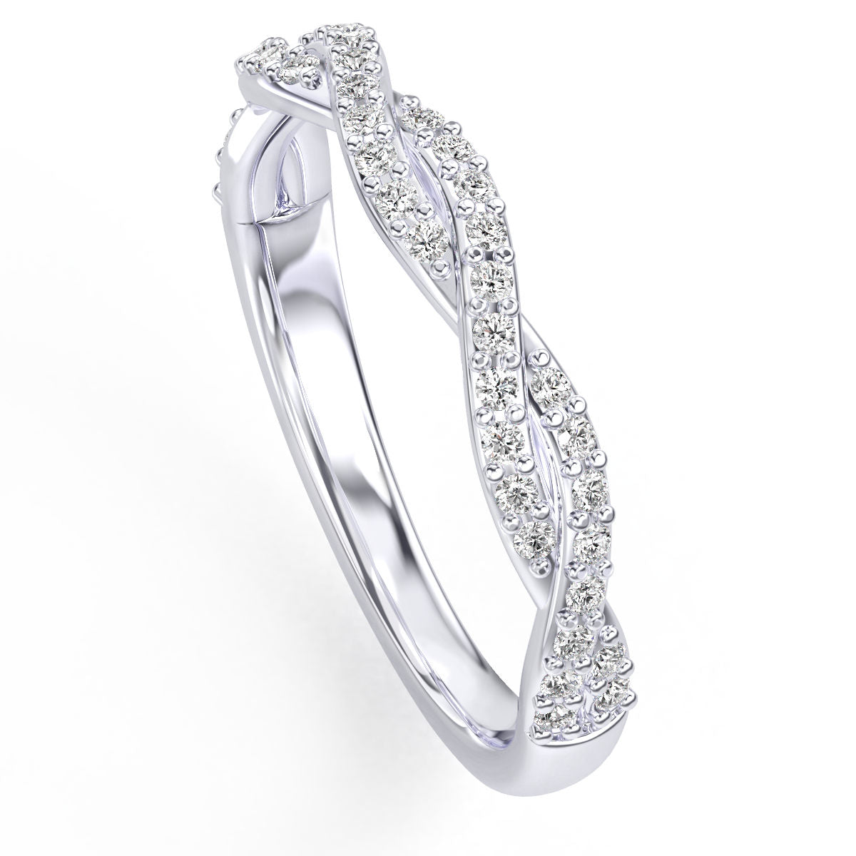 Twisted Vine Round Diamond Band
