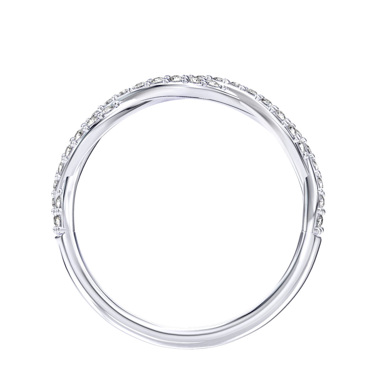 Twisted Vine Round Diamond Band