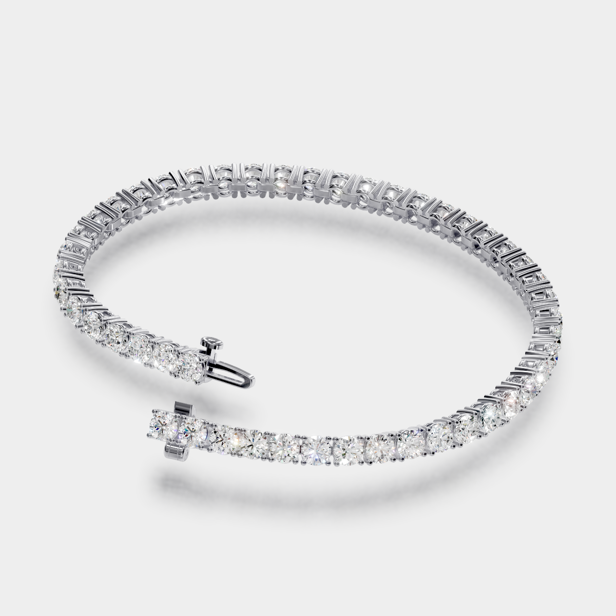 7.00tcw Round Diamond Tennis Bracelet